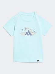 adidas Green Adiraptor Graphic Print Infant Kids T-Shirt - Image 1 of 5