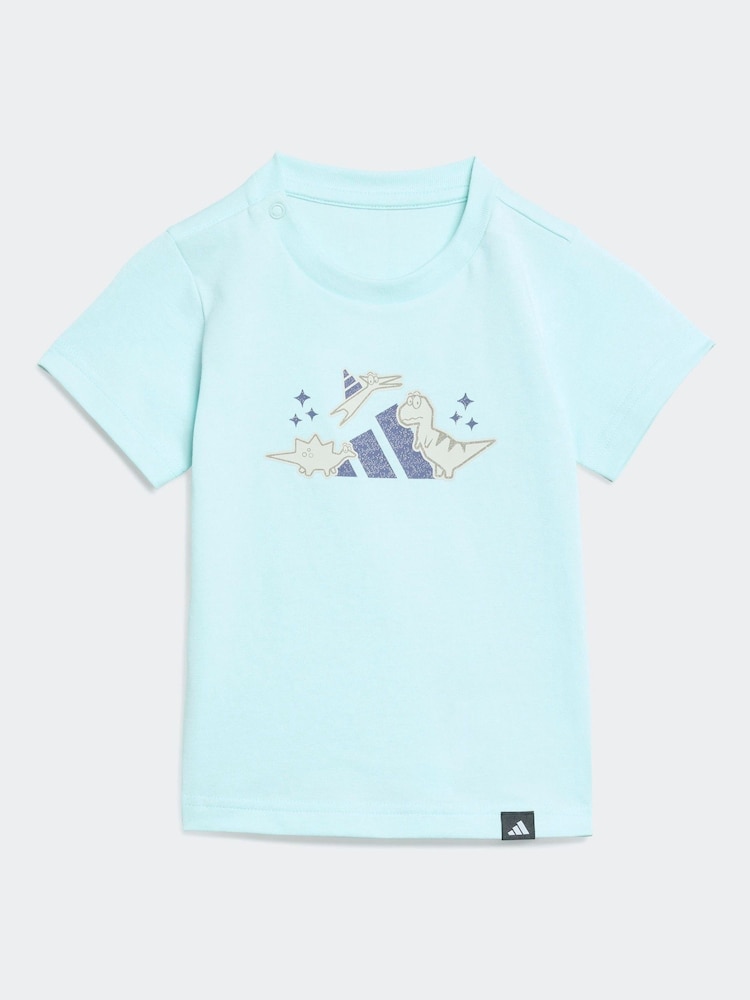 adidas Green Adiraptor Graphic Print Infant Kids T-Shirt - Image 1 of 5 adidas Green Adiraptor Graphic Print Infant Kids T-Shirt - Image 1 of 5