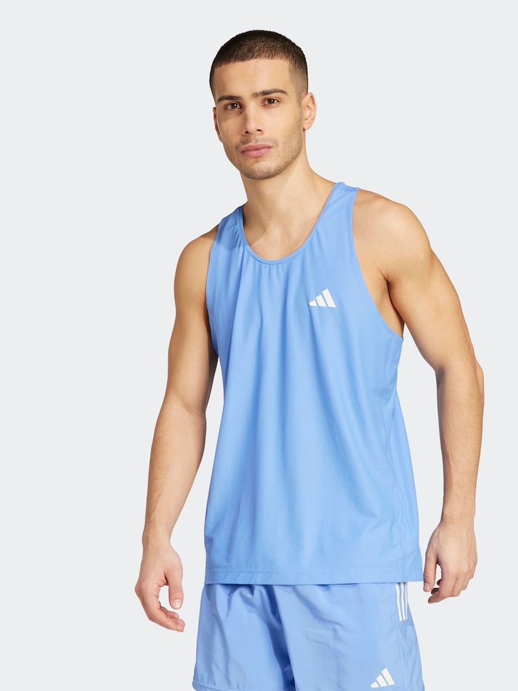 adidas Blue Own The Run Tank Vests - Image 1 of 6