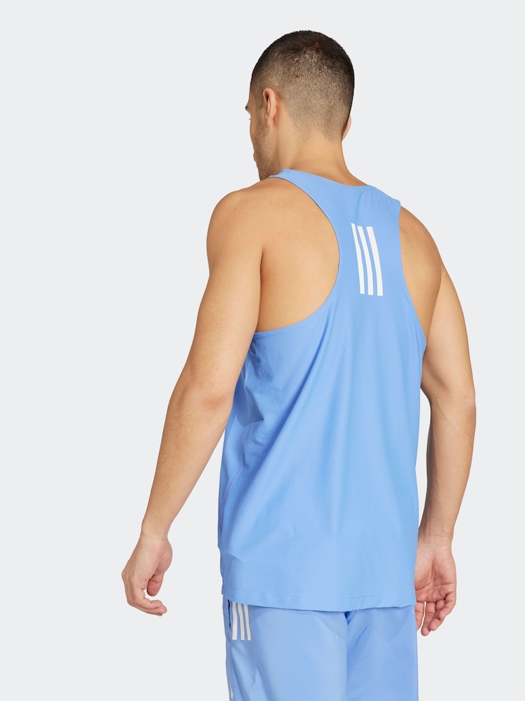 adidas Blue Own The Run Tank Vests - Image 2 of 6