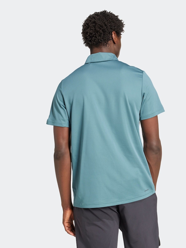 adidas Green Dark Train Essentials Training Polo Shirt - Image 2 of 6