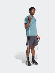 adidas Green Dark Train Essentials Training Polo Shirt - Image 3 of 6