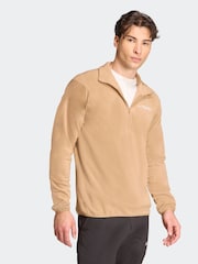 adidas Brown Multi Essentials 1/2 Zip Fleece Jacket - Image 3 of 6