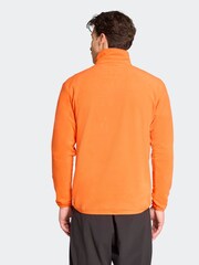 adidas Orange Multi Essentials 1/2 Zip Fleece Jacket - Image 2 of 6