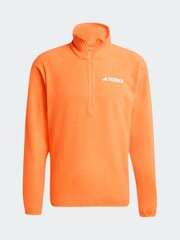 adidas Orange Multi Essentials 1/2 Zip Fleece Jacket - Image 6 of 6