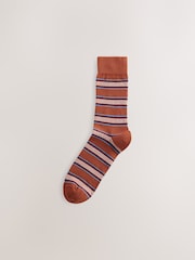Blue/Green/Orange Pattern Socks 5 Pack - Image 2 of 8