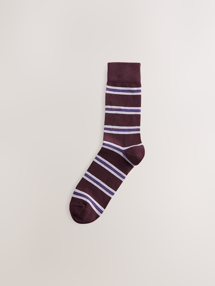 Bleu/Vert/Orange - Lot de 5 paires de chaussettes à motifs - Image 4 of 8
