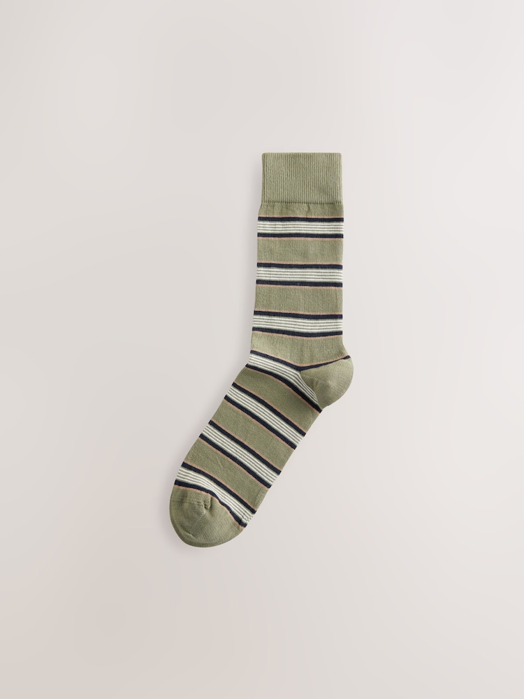 Bleu/Vert/Orange - Lot de 5 paires de chaussettes à motifs - Image 5 of 8