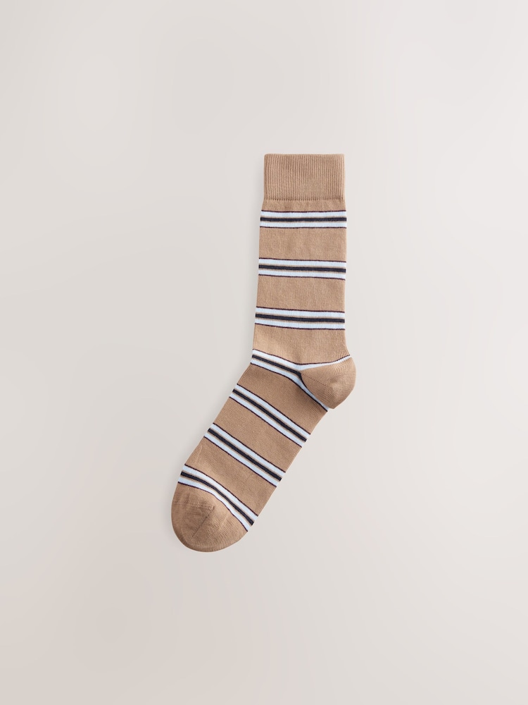 Bleu/Vert/Orange - Lot de 5 paires de chaussettes à motifs - Image 6 of 8