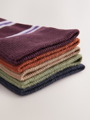 Blue/Green/Orange Pattern Socks 5 Pack - Image 8 of 8