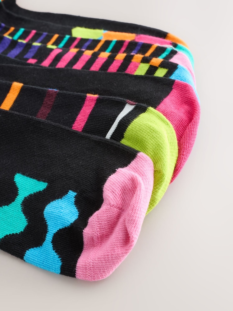 Noir géométrique lumineux - Paquet de chaussettes à motifs 8 - Image 11 of 12