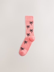 Palmier d’été neutre/vert - Lot de 5 paires de chaussettes à motifs - Image 4 de 8