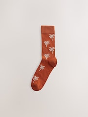 Palmier d’été neutre/vert - Lot de 5 paires de chaussettes à motifs - Image 5 de 8