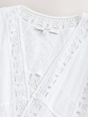 White Crochet Kimono - Image 3 of 3