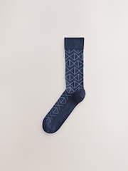 Red/Blue/Green Pattern Socks 5 Pack - Image 5 of 8