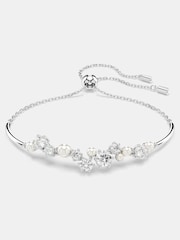 Swarovski Silver Tone Rhodium Plated Crystal Pearl Constella Bangle - Image 3 of 6