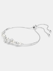 Swarovski Silver Tone Rhodium Plated Crystal Pearl Constella Bangle - Image 4 of 6