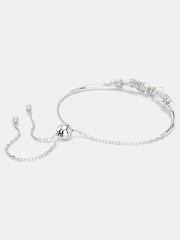 Swarovski Silver Tone Rhodium Plated Crystal Pearl Constella Bangle - Image 6 of 6