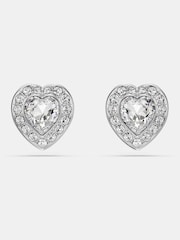 Swarovski Silver Tone x Ariana Grande Rhodium Plated Heart Stud Earrings - Image 5 of 8