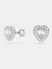 Swarovski Silver Tone x Ariana Grande Rhodium Plated Heart Stud Earrings - Image 6 of 8