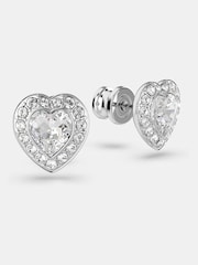 Swarovski Silver Tone x Ariana Grande Rhodium Plated Heart Stud Earrings - Image 7 of 8