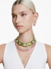 Swarovski Pink Matrix Hoop Earrings - Image 2 of 6