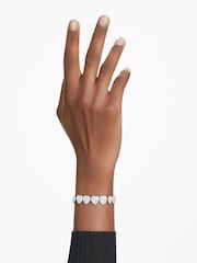 Swarovski Silver Tone x Ariana Grande Rhodium Plated Heart Tennis Bracelet - Image 1 of 8
