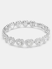 Swarovski Silver Tone x Ariana Grande Rhodium Plated Heart Tennis Bracelet - Image 5 of 8