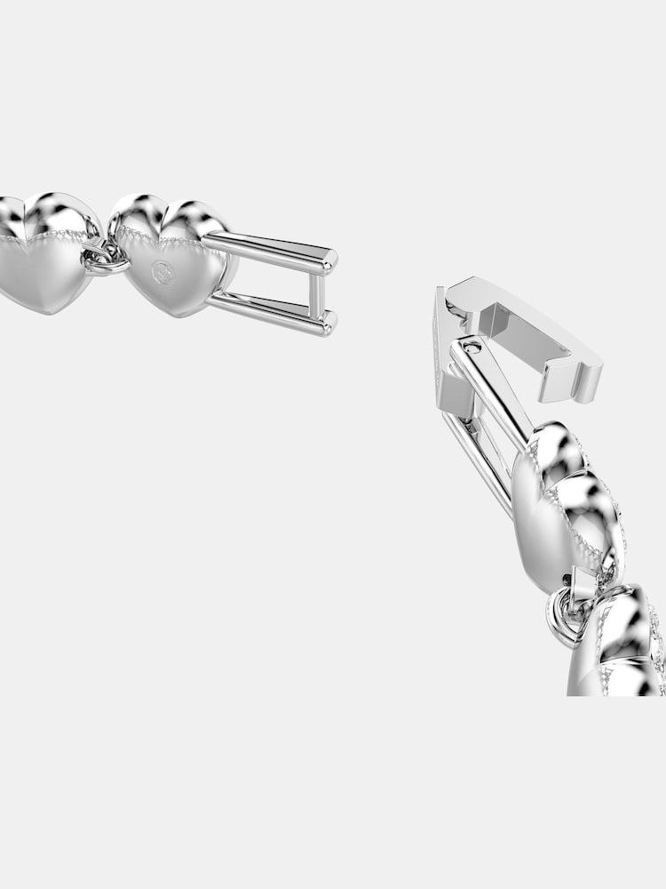 Swarovski Silver Tone x Ariana Grande Rhodium Plated Heart Tennis Bracelet - Image 6 of 8