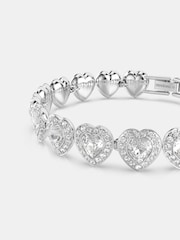 Swarovski Silver Tone x Ariana Grande Rhodium Plated Heart Tennis Bracelet - Image 7 of 8