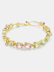 Swarovski Gold Tone Plated Gema Tennis Bracelet - Image 1 of 5