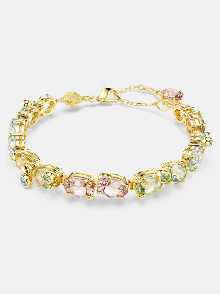 Swarovski Gold Tone Plated Gema Tennis Bracelet - Image 1 of 5