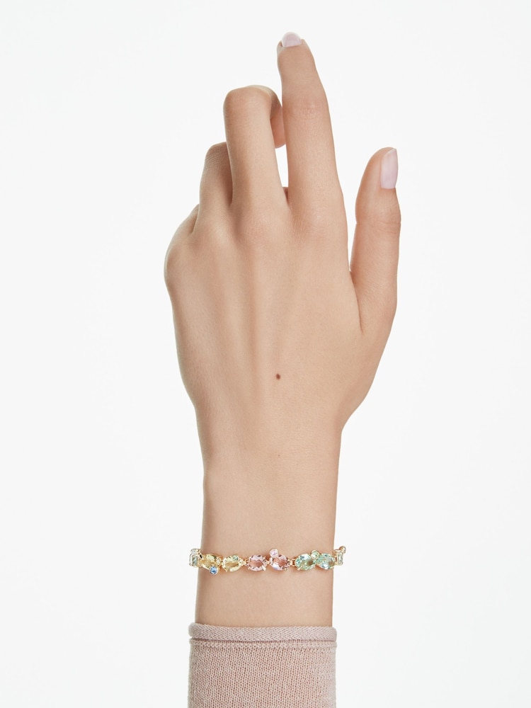 Swarovski Gold Tone Plated Gema Tennis Bracelet - Image 5 of 5