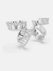 Swarovski Silver Tone x Ariana Grande Rhodium Plated Baguette Cut Ear Cuffs - Image 3 of 9