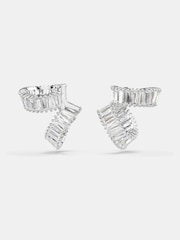 Swarovski Silver Tone x Ariana Grande Rhodium Plated Baguette Cut Ear Cuffs - Image 4 of 9