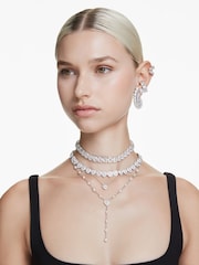 Swarovski Silver Tone x Ariana Grande Rhodium Plated Baguette Cut Ear Cuffs - Image 8 of 9