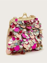 Monsoon Purple Sequin Clip Frame Mini Bag - Image 4 of 4