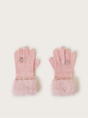 Monsoon Pink Glam Ring Gloves - Image 1 of 3