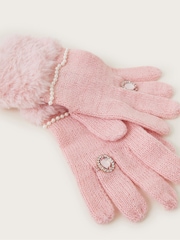 Monsoon Pink Glam Ring Gloves - Image 3 of 3