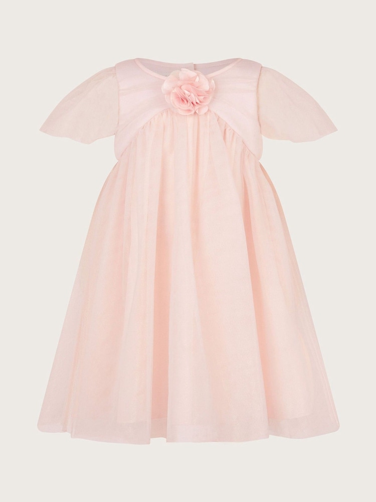 Monsoon Natural Baby Hannah Corsage Dress - Image 1 of 3