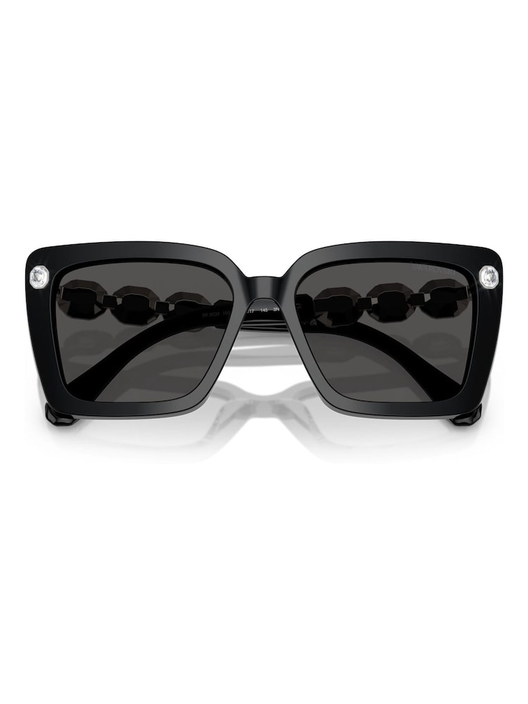 Swarovski Black Square Black Sunglasses - Image 1 of 5