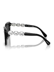 Swarovski Black Square Black Sunglasses - Image 3 of 5