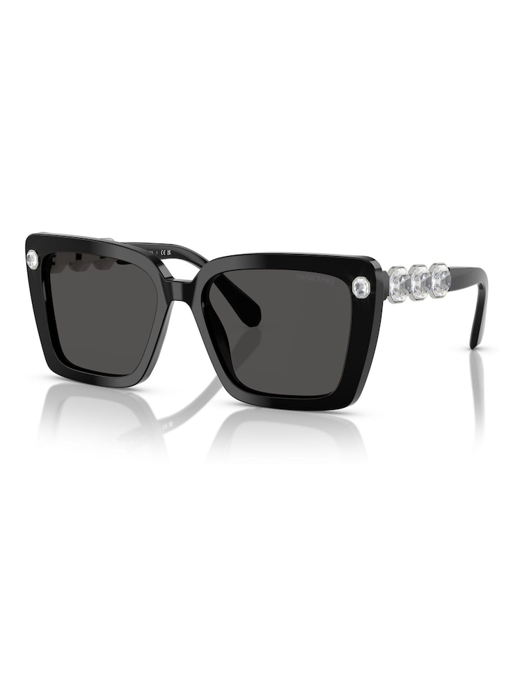 Swarovski Black Square Black Sunglasses - Image 5 of 5