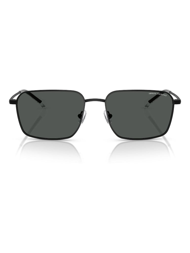Armani Exchange Rectangle Black Sunglasses - Image 2 of 5