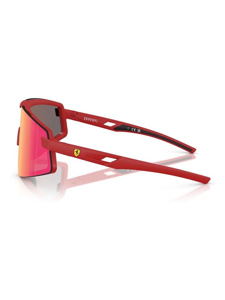 Ferrari Red Scuderia Irregular Sunglasses - Image 6 of 6