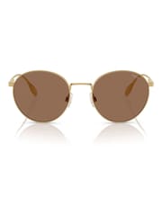 Polo Ralph Lauren Gold Ph3158 Round Sunglasses - Image 1 of 5