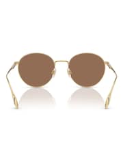 Polo Ralph Lauren Gold Ph3158 Round Sunglasses - Image 4 of 5