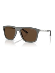 Emporio Armani Grey Ea4237 Square Sunglasses - Image 1 of 5