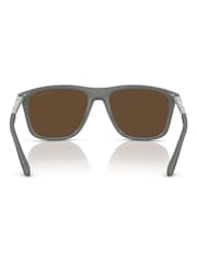 Emporio Armani Grey Ea4237 Square Sunglasses - Image 4 of 5