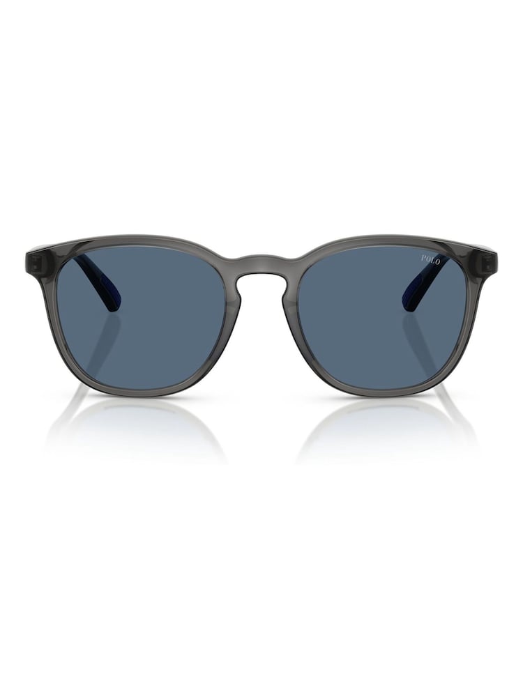 Polo Ralph Lauren Grey Ph4222U Round Sunglasses - Image 1 of 5